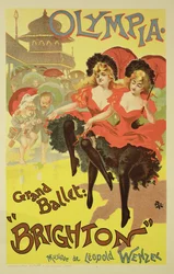 Reprodukcja plakatu reklamującego balet „Brighton”, Teatr Olympia, 1893